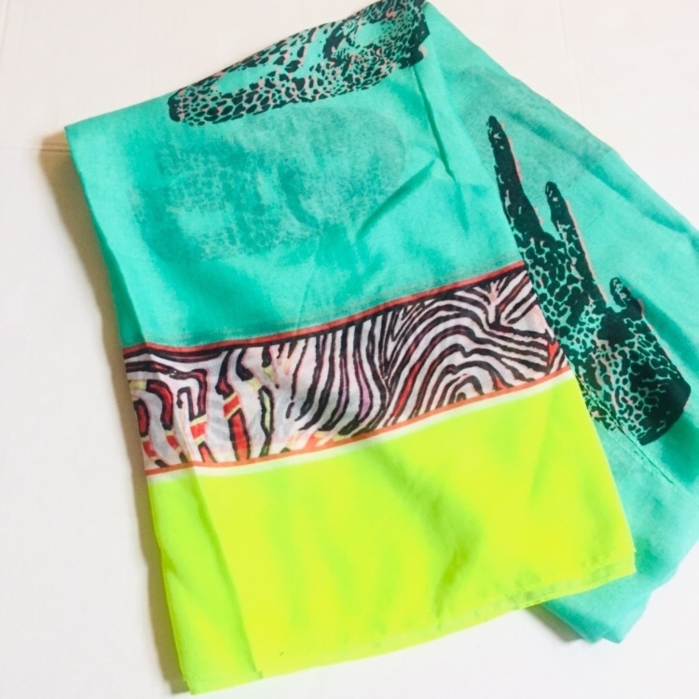 Vibrant Animal Print Scarf